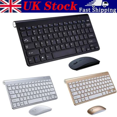 £16.29 • Buy Mini Wireless Keyboard And Mouse Set Waterproof 2.4G For Mac Apple PC Computer