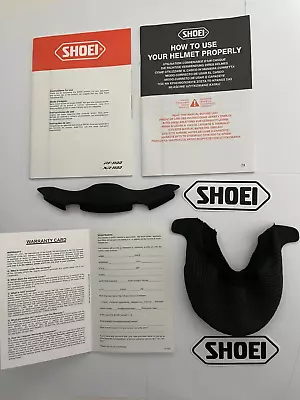 Shoei Helmet Rf-1100 Xr-1100 Accessories Bag Breath Guard Chin Curtain 2 Manuals • $29.95