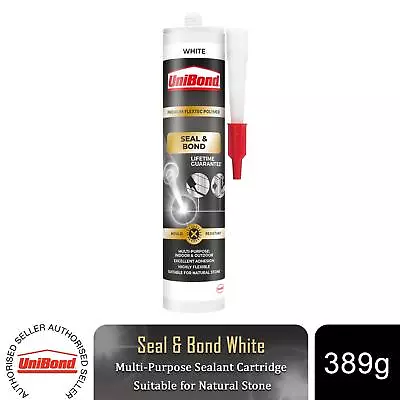 Unibond Seal & Bond Sealant Cartridge Multi-Purpose Adhesive White 389g • £15.49