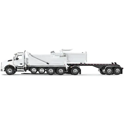 Kenworth 1/64 Diecast T880 Quad-Axle Dump Truck & Rogue Transfer Tandem Trailer • $177.07