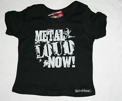 £6.50 • Buy Metal Loud Now! - Alternative Funny Rock / Metal Black Baby T Shirt 