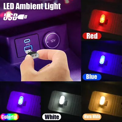 Mini USB LED Car Interior Light Neon Atmosphere Ambient Lamp Bulb Decorative • $2.19