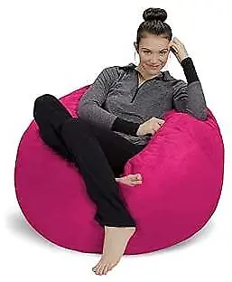  - Bean Bags AMZBB-3DM-CS22 Bean Bag Magenta Microsuede 3 Ft Sack Magenta • £85.67