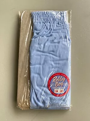 Vintage Robby Boy Boxer Underwear Solid Blue Youth Size 16 NOS Deadstock Package • $21.90