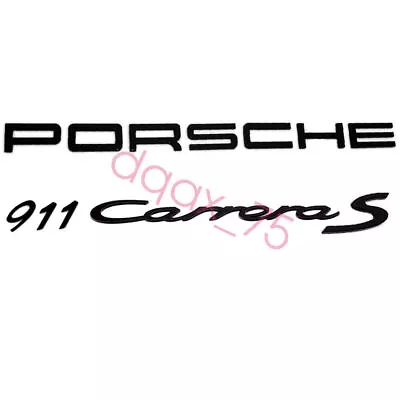 PORSCHE 911 Carrera S 991 GLOSS BLACK BADGE / EMBLEM GENUINE NEW • $138.99