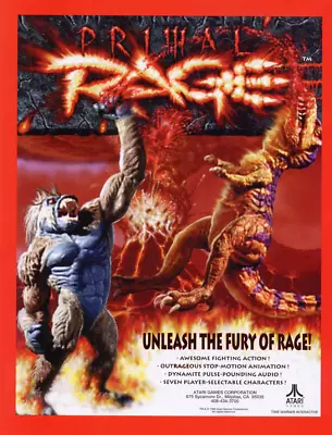 Primal Rage Atari Arcade Glossy Promo Ad Poster Unframed A0595 • $14.98