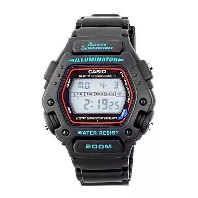 Casio Digital Classic Alarm Chronograph WR200M DW-290-1VS DW-290-1 Men's Watch • $99.19