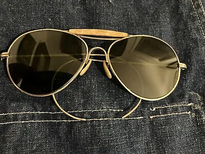 Willson Pre Ray Ban Vintage Aviator WWII US Air Corp Pilot Sunglasses Gold • $225