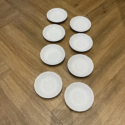 Coalport Bone China Countryware White Saucers Plates X 8 Perfect 5.5 Inches • £24.99