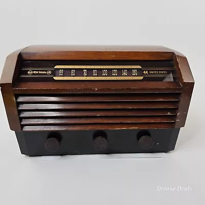 Vintage RCA Victor Tube Radio 56X3 Superheterodyne Wood Radio (1945) • $124.99