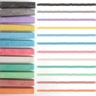 12x BLENDABLE SOFT PASTEL Artist Chalk Sticks Blend Blocks Art Craft Colourful • £6.69