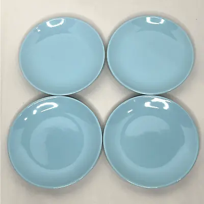 VTG Set Of 4 Canonsburg Pottery Temporama 6 1/2  Blue BREAD PLATES MCM Atomic • $16