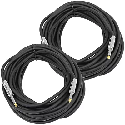 SEISMIC AUDIO - Pair Of 35' 1/4  To 1/4 Speaker PA DJ PRO Speaker Cables 14 Ga • $65.99