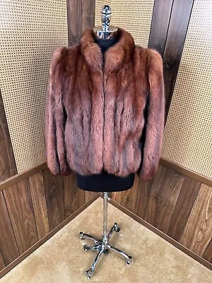 Beautiful Vintage 22  Length Sable Fur Coat Jacket Bolero Size Small 2 - 4 • $1495