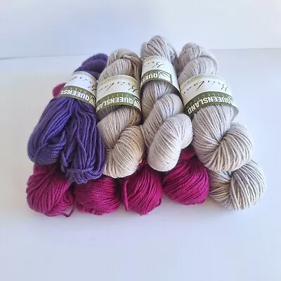 QUEENSLAND BRISBANE 100%Wool SUPERWASH Yarn Bulky 3.52oz 144yds Mix DESTASH • $4.95