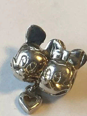 Vintage Silver Silver 925 Pandora Disney Mickey & Minnie Head Charms • $27.99