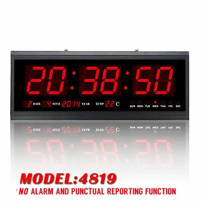 $39.98 • Buy  Digital Large Big Jumbo LED Wall Desk Alarm Clock With Calendar Temperature