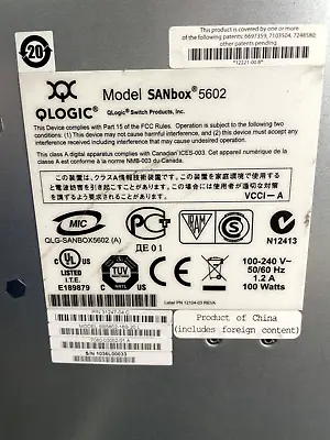 Qlogic Sanbox  5600 4gb 8 Active Ports 16-port Fabric • $50