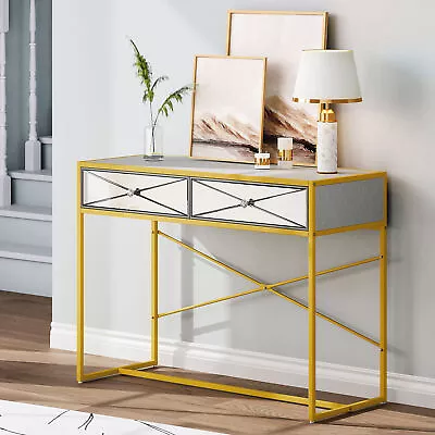 42  Modern Vanity Desk With  2 Drawers Makeup Dressing Console Table For Bedroom • $98.79