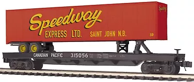 O-Gauge - MTH - Canadian Pacific Flatcar W/ 48' Trailer • $84.99