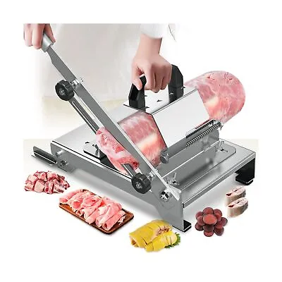 Manual Meat Slicer-Stainless Steel Meat Food Slicer Telescopic Fixed Baffle F... • $75.76