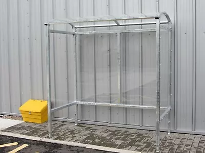 8 Person Smoking Shelter Galvanised Steel Office Smoke Area • £1599