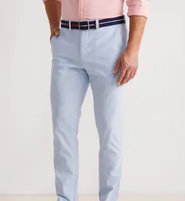 Vineyard Vines On The Go Pants Mens 32X34 Blue White Seersucker Performance New • $46.16