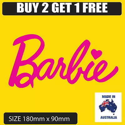 Barbie Sticker Car Decal 180mm Wide • $5.95