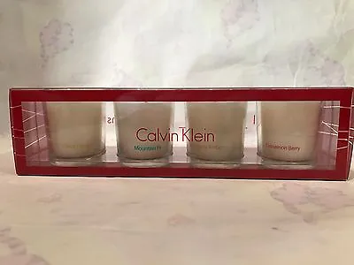 Calvin Klein Scented Candles By NEST Mahagony Citrus Cinn Berry Mt Fir 4 Pack • £33.25