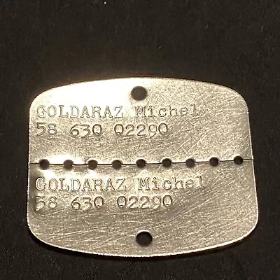 Original French Dog Tags Indochina Algerian War 1950-1960s • $58