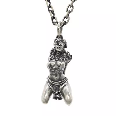 Men's Stainless Steel Sexy Girl Amulet Necklace Pendant Chain Wholesale Gift • $12.99