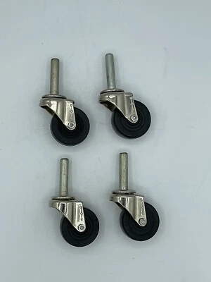 $26.95 • Buy Vintage Bassick Swivel Stem Casters 2  Wheels - Set Of 4 - NOS