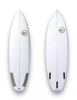 6'1  X 19.3  X 2.5  32.1L High Performance Shortboard Surfboard Thruster Carbon • $750