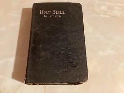 Black Hard Cover Holy Bible Illustrated. Eyre & Spottiswoode. Dated 1911. • £4.99