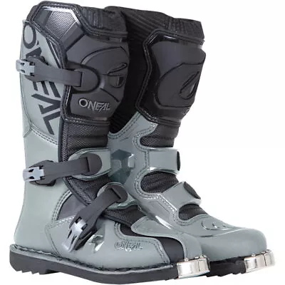 Oneal MX 2023 Element Grey Kids Motocross Dirt Bike Boots • $219.95