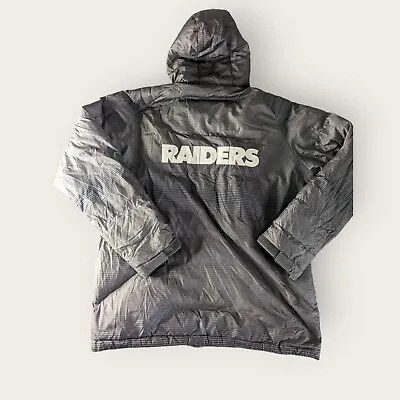 Grey NFL Raiders Pro Line Puffer Jacket Coat Men's L • £59.99