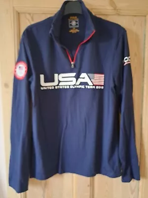 Rare Ralph Lauren Polo USA Olympic Team 2016 Zip Up Sweat Top S • £15