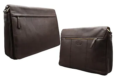 Guanine London Leather Goods Office Bag Briefcase Laptop Satchel Messenger Bag • £152