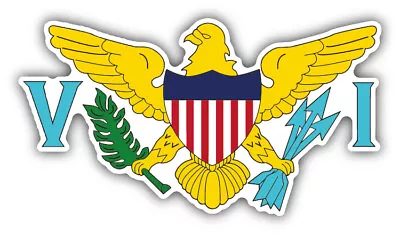 Virgin Islands Coat Of Arms Car Bumper Sticker Decal - 3'' 5'' 6'' Or 8'' • $3.50