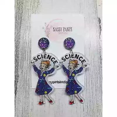 Miss Frizzle Magic School Bus Science Earrings NEW  • $14