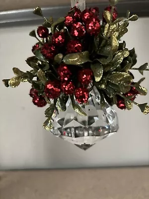 Ganz Crystal Mistletoe Kissing Ball 5  Christmas Ornaments • $19.99