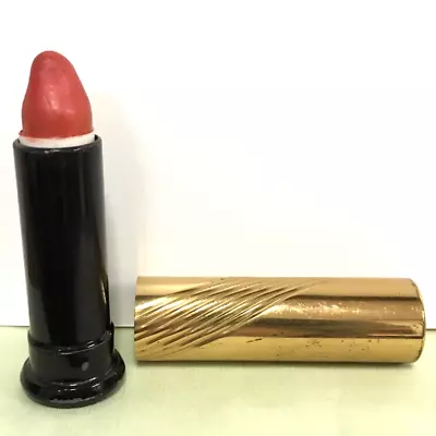 COTY Lipstick Vintage Tube Twist Up Dispenser Gold-Tone Art Deco Style Coral • $14.95