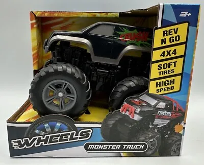 Wheels Monster Truck Rev N Go 4X4 Soft Tires High Speed Kid Galaxy Collectible • $17.55