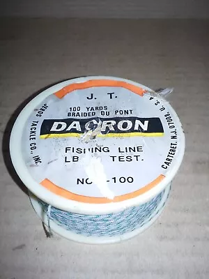 J.T. Dacron Braided Du Pont  100-yrds Fishing Line. LB Is Unknown • $10