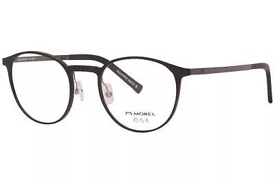 Morel OGA 10144O NG07 Eyeglasses Men's Black Full Rim Round Optical Frame 50mm • $49.95