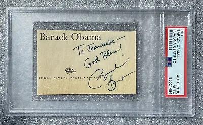 Barack Obama EARLY Autograph “God Bless” President Signed PSA 44th POTUS • $500