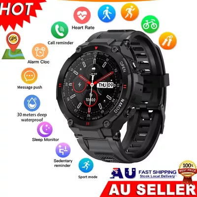 $51.99 • Buy Smart Watch Bluetooth 5.0 Heart Rate Blood Pressure Oxygen Touch Screen Bracelet
