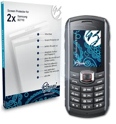 £8.39 • Buy Bruni 2x Protective Film For Samsung B2710 Screen Protector Screen Protection