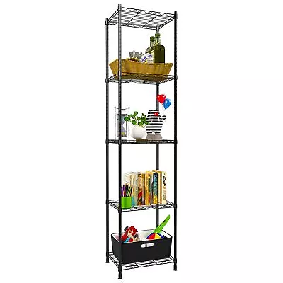 Metal Storage Rack 5 Tier Adjustable Storage Shelf Wire Shelving Unit Storage... • $37.23