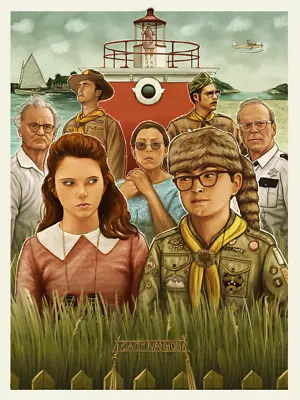 Moonrise Kingdom By Sam Gilbey Ltd Edition X/100 Print Poster Mondo MINT Movie • $95